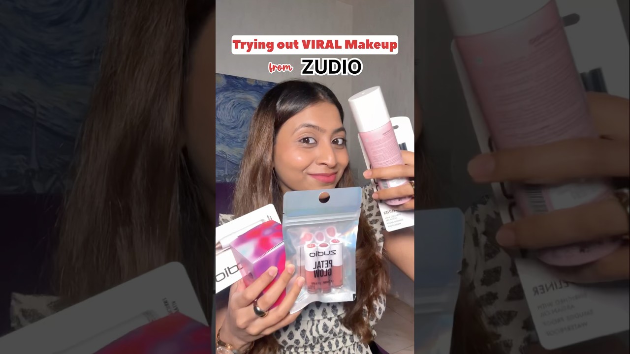 Trying Viral ZUDIO makeup😱 #zudio #zudiohaul #zudiomakeup #shorts #youtubeshorts