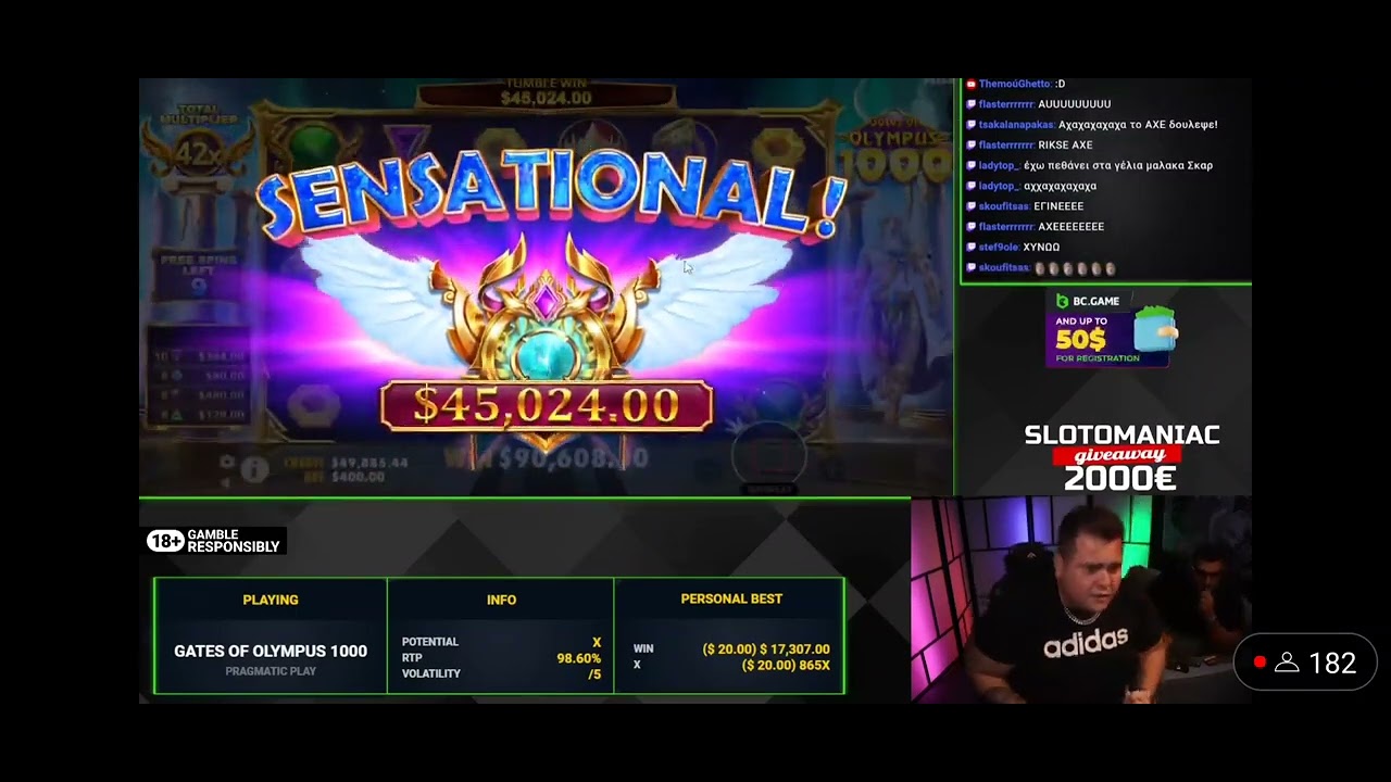600.000&euro; WIN AT GATES OF OLYMPUS 1000 BY SCARAVEOS. TOP 1 IN GREECE!!!!