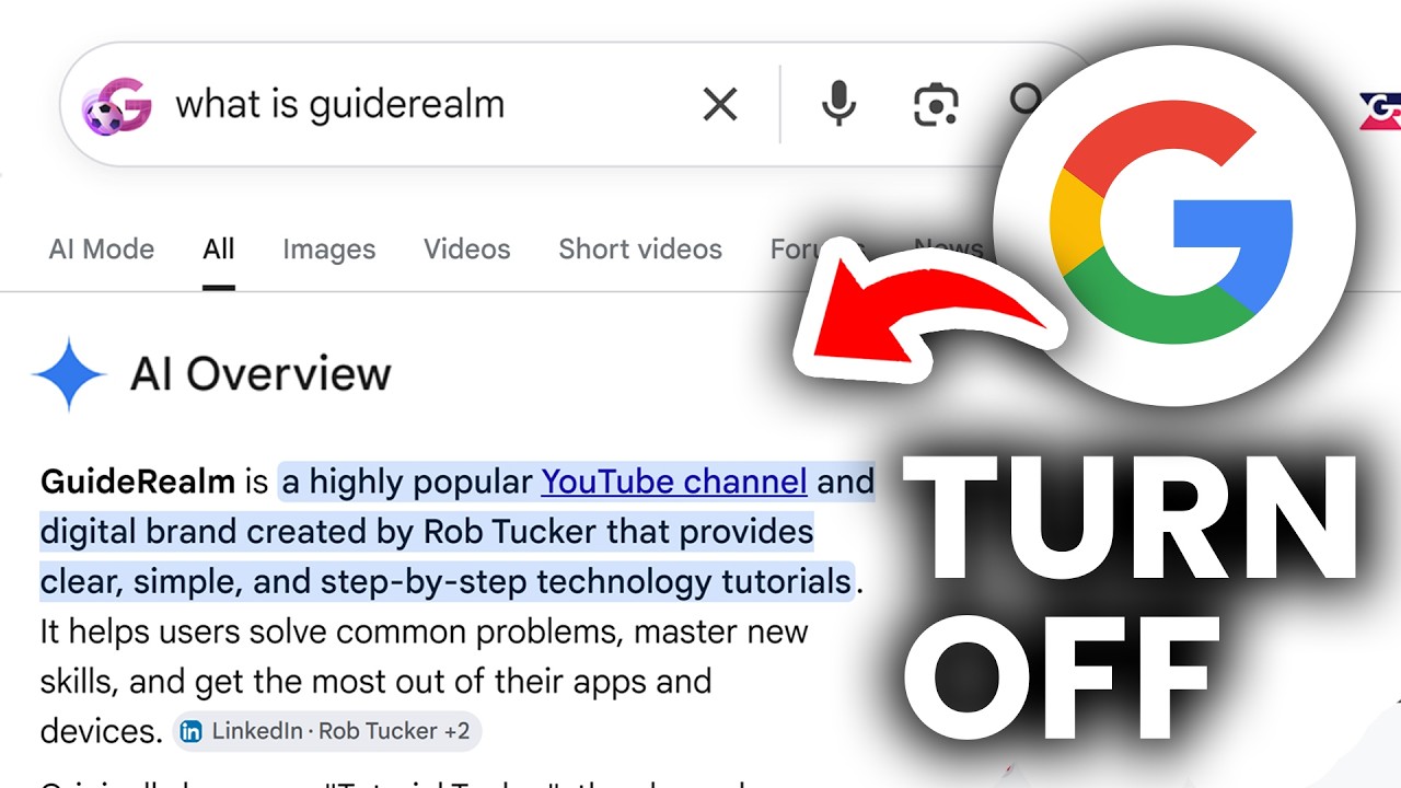 How To Turn Off AI On Google - Tutorial