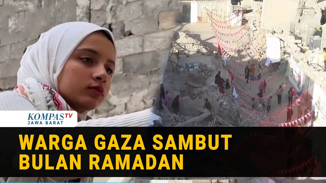 2 Remaja Gaza Ubah Reruntuhan Jadi Mural Warna-warni Sambut Ramadan