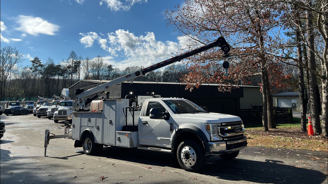 Ford F550 2020 года, 11-футовая платформа Adkins, кран серии IMT 7500-22, пробег 170 тыс. миль, д...