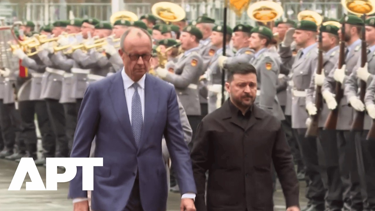 Germany&rsquo;s Merz Receives Zelensky with Military Honours at Berlin Chancellery | APT