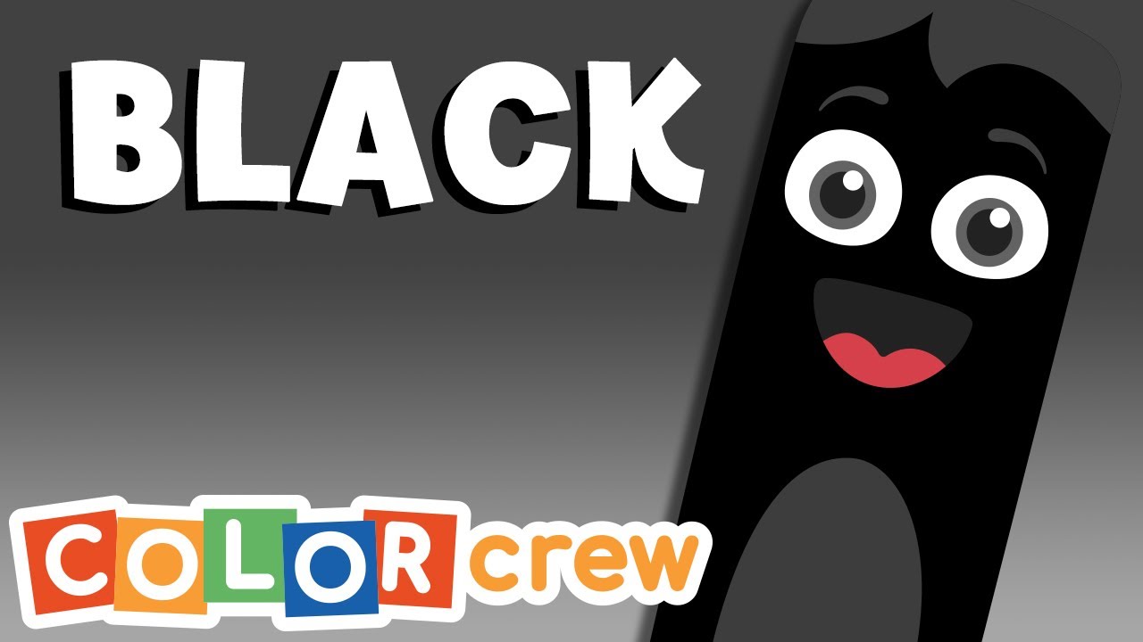 The Color Crew - Black | Toddler Learning Video | Drawing & Coloring Pages Videos for Kids