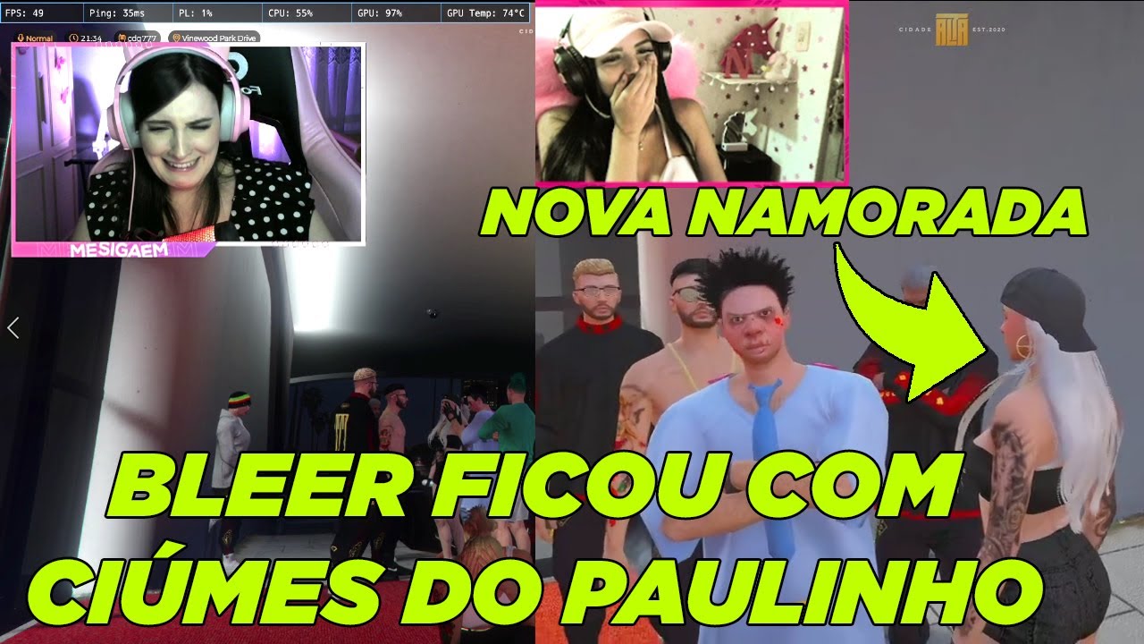 PAULINHO APRESENTOU SUA NOVA NAMORADA PARA A BLEER E PLAYHARD. BLEER FICOU COM CIUMES DO PAULINHO!