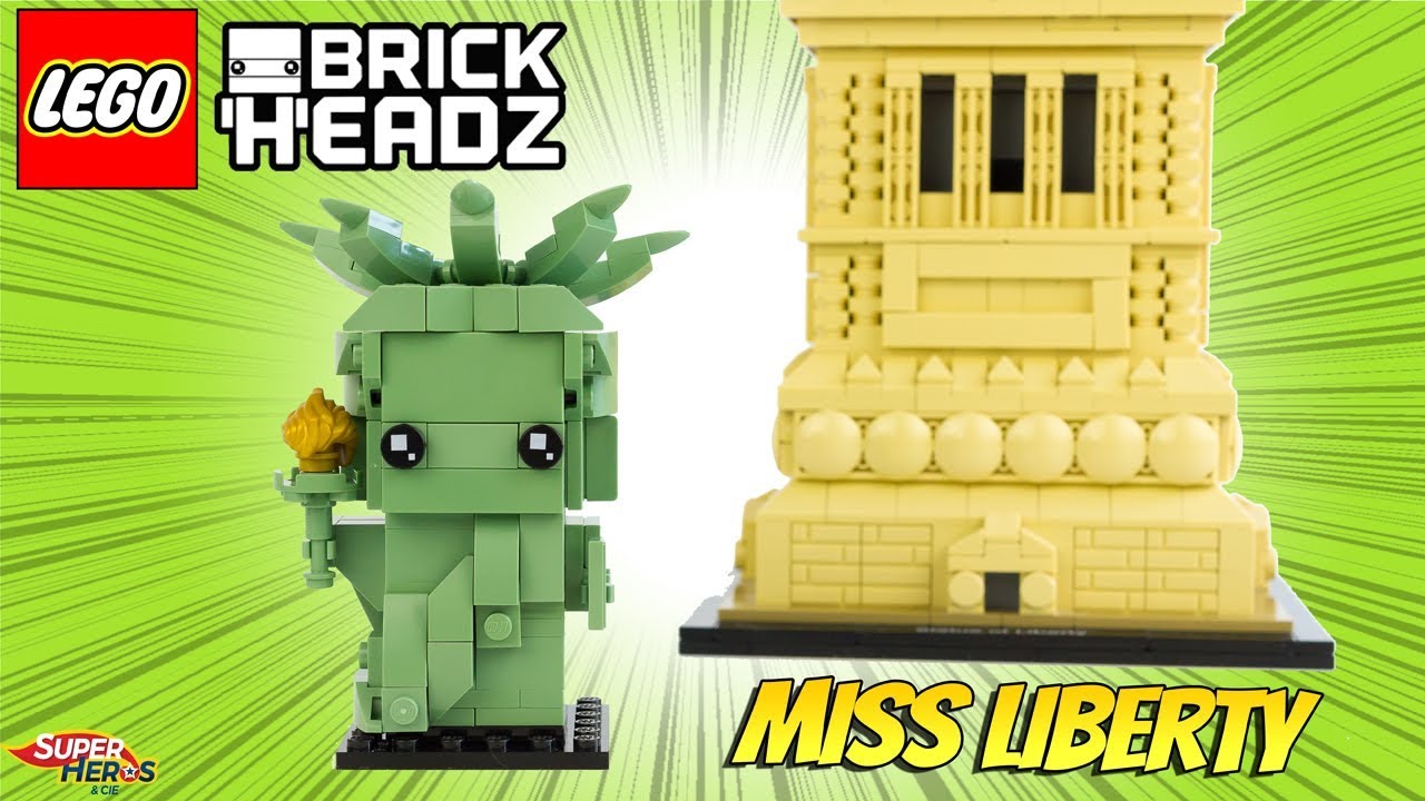 LEGO Brick Headz Statue de la Liberté Miss Liberty 40367 Review Speed Build Super Héros et Compagnie