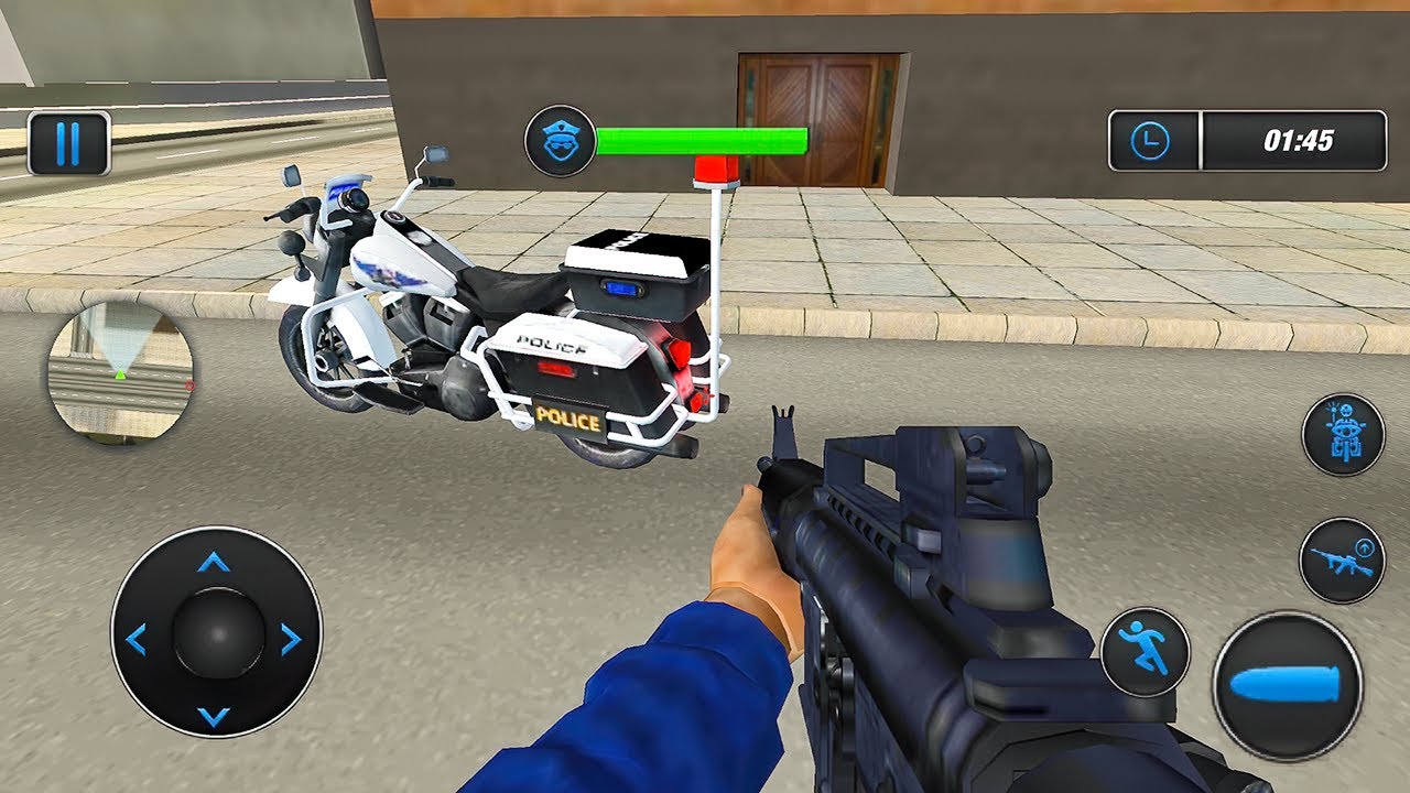 US Police Bike Gangster Chase Simulator 3D - Android Gameplay