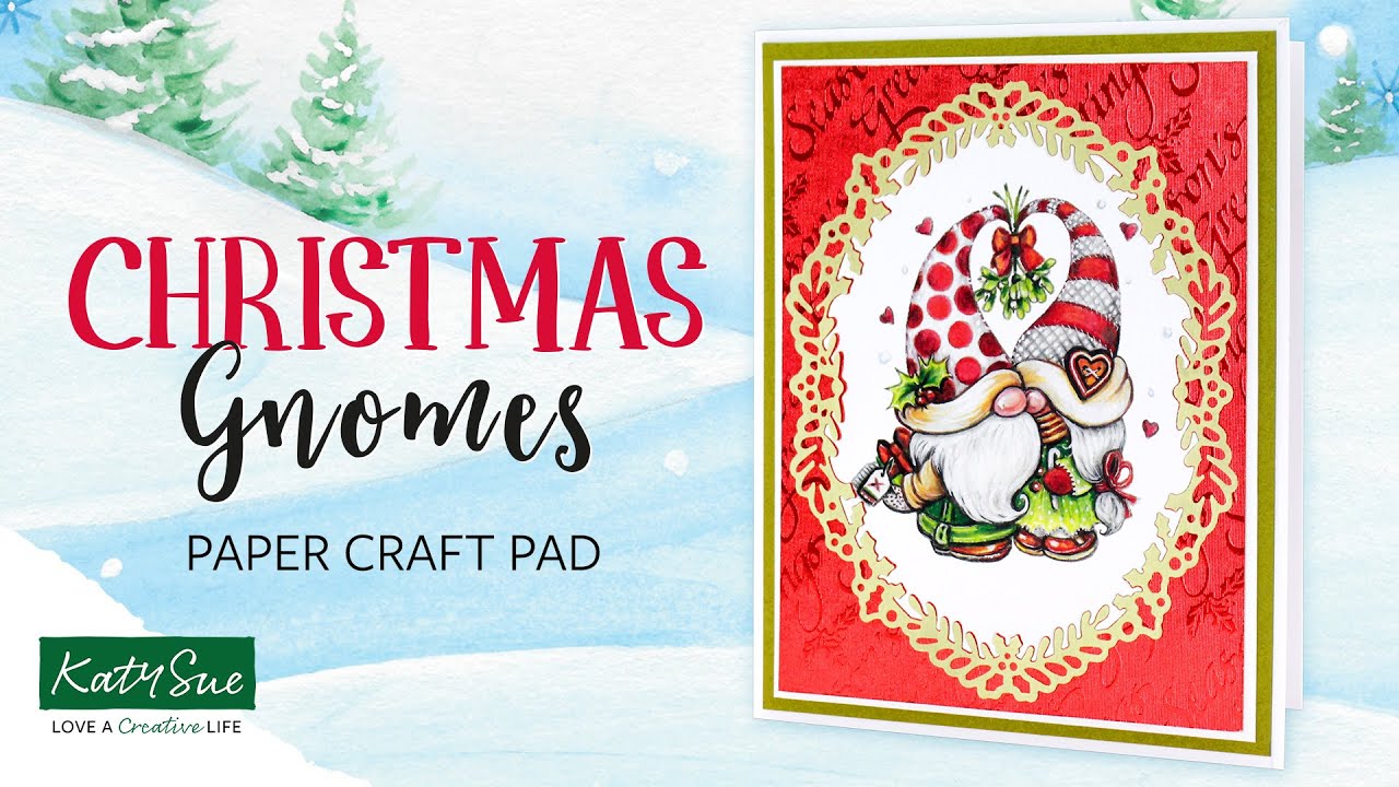 Christmas Gnomes Paper Craft Pad | Contains 150 Card Making Elements