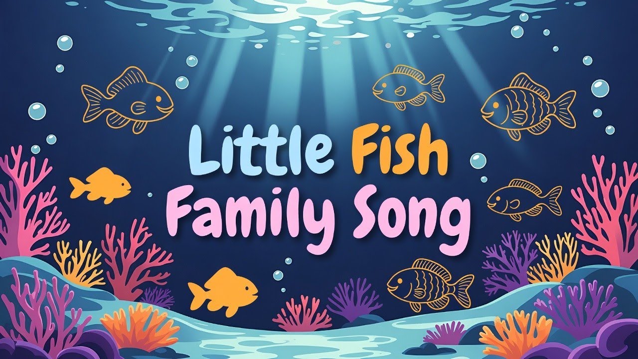Little Fish Family Song | Preschool Kids Cartoon Rhyme