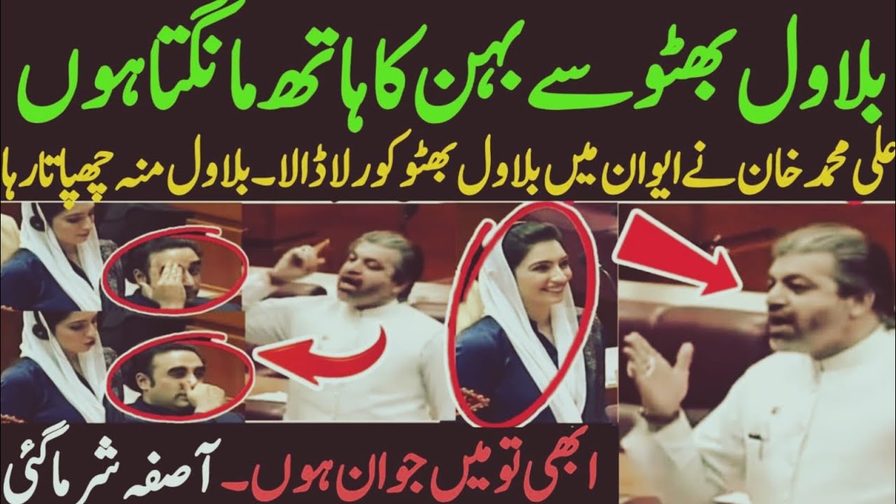 بلاول بھٹو سے بہن کا ہاتھ مانگتا ہوں۔۔ علی محمد خان نے ایوان میں بلاول کو رلا ڈالا۔۔ آصفہ شرما گئی۔
