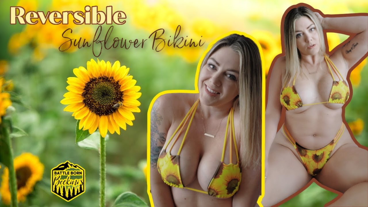 ДИЗАЙНЕРСКАЯ ПРИМЕРКА БИКИНИ | ДВУСТОРОННИЙ ПОДСОЛНУХ 🌻