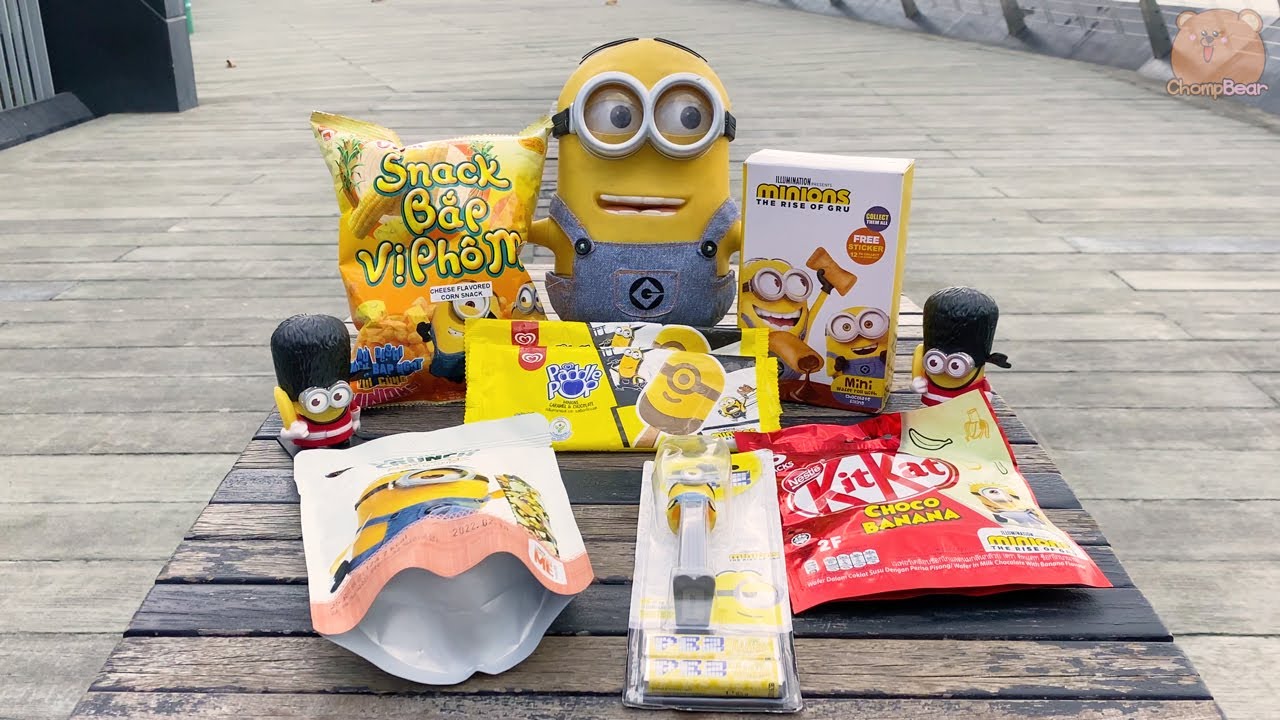 Minions Snacks - Ice Cream, Wafer Roll, Candy, Seaweed, Kit Kat