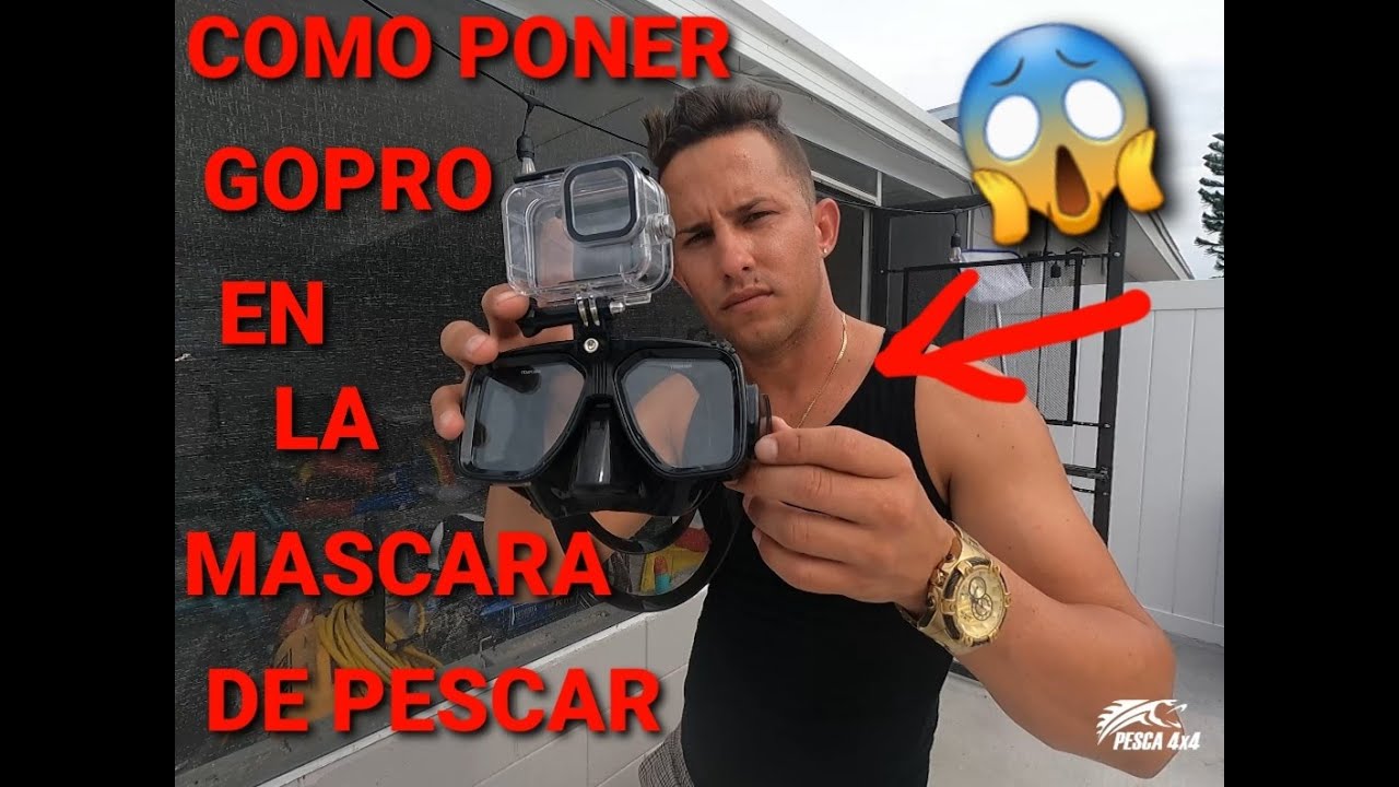 COMO PONER GOPRO EN MASCARA DE PESCA SUBMARINA O DE BUSEO