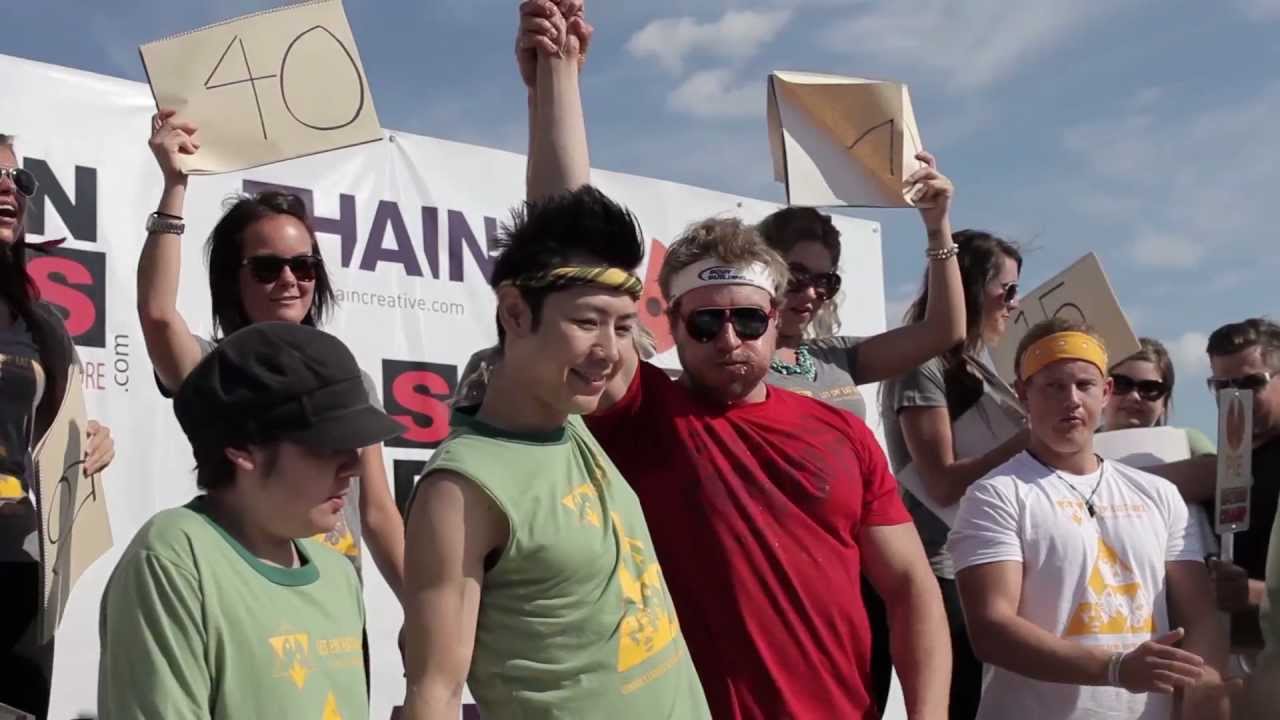 Kobayashi vs 'Manny' (UFC) and Furious Pete - Pizza Eating Competition - FlyPress Films