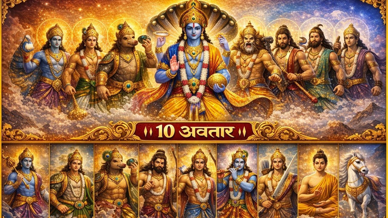 भगवान विष्णु के 10 अवतार | दशावतार कथा | सम्पूर्ण कथा | भक्ति वीडियो 2026🙏🚩