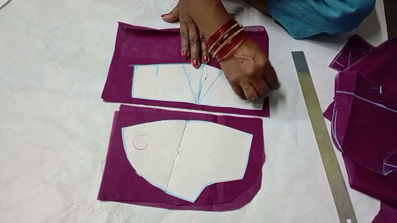 ଅତି ସହଜ ଓ ସରଳ ଉପାୟ ରେ Double Katori Blouse Catting   କରିବା  ଶିକନ୍ତୁ /38 Size Double katori blouse 