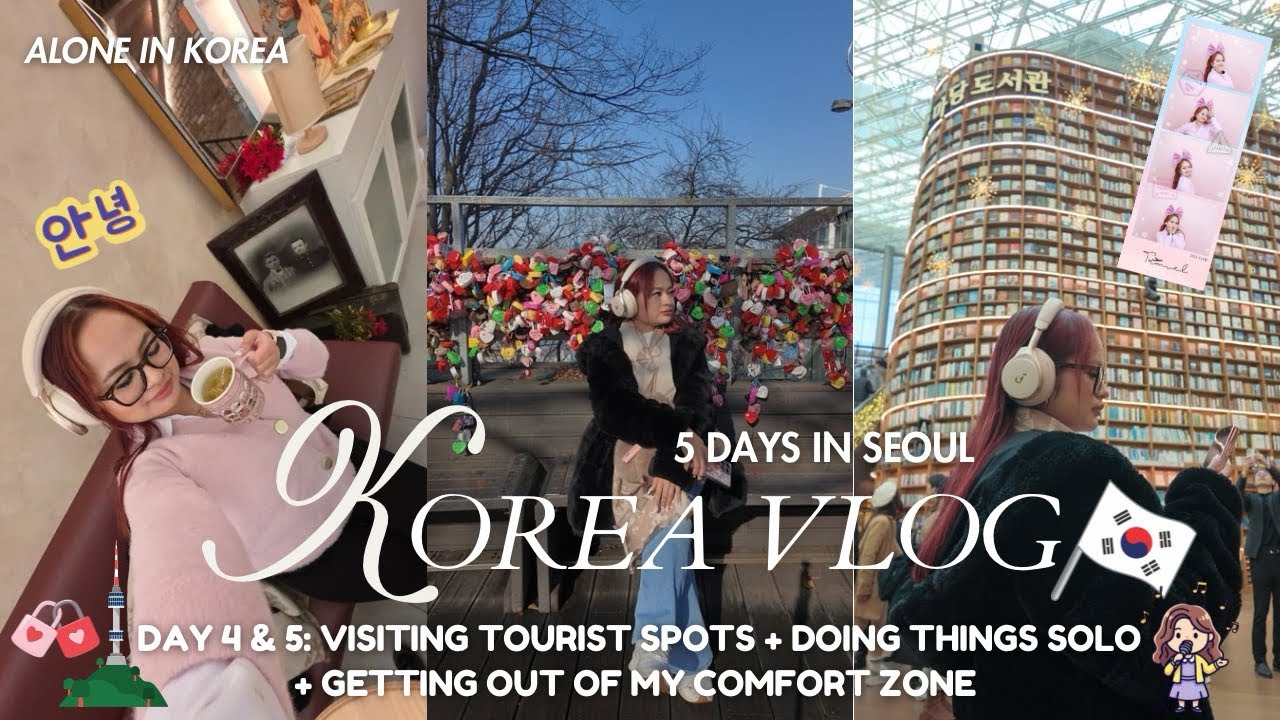 KOREA TRAVEL VLOG 🇰🇷 Namsan Tower, Starfield Library, Gangnam, Cafes 🎀 #JUDIARIES