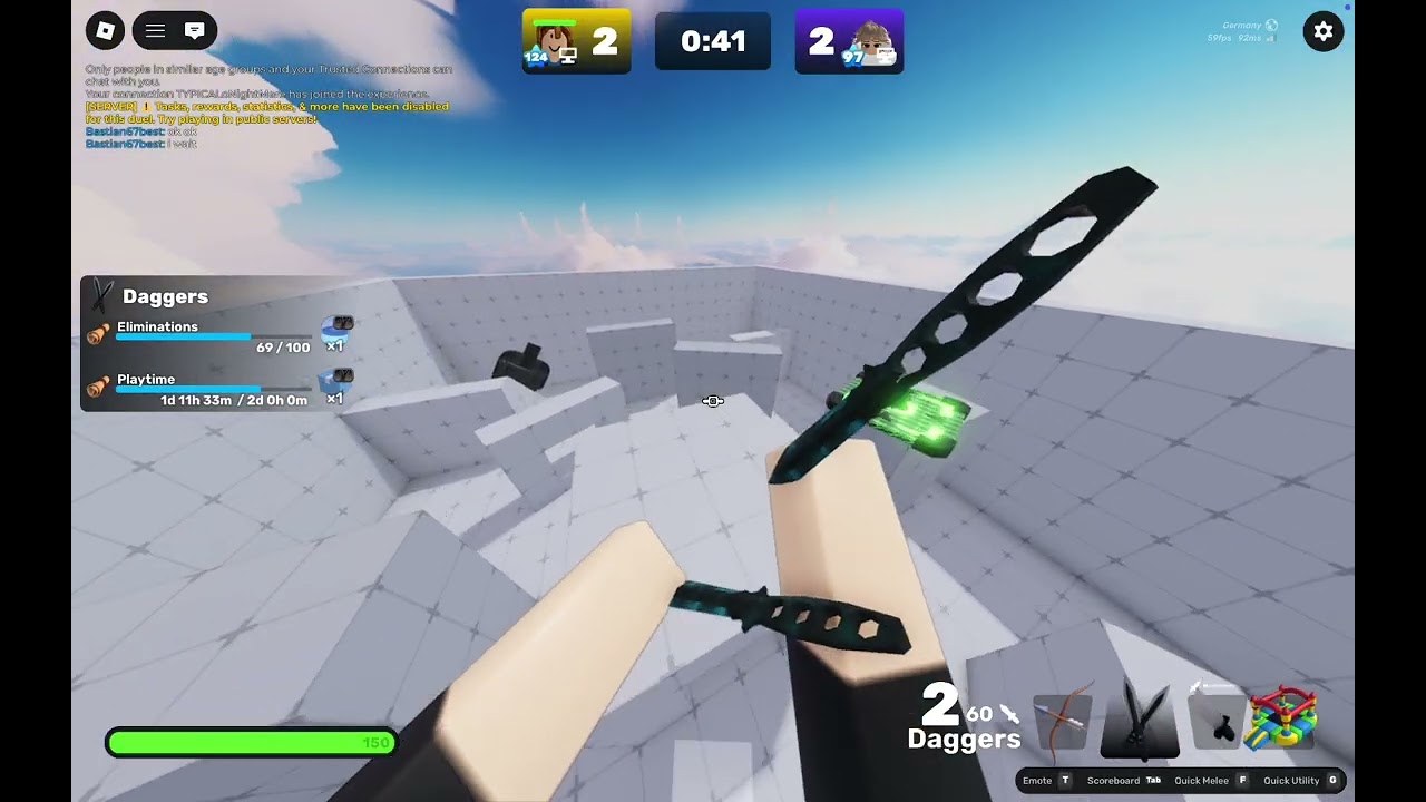 playing riVALS with my freind