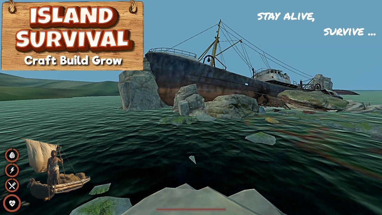 stay alive, survive in Island Survival Craft Build Grow
