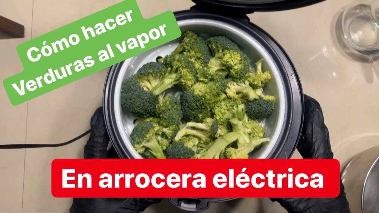 Cómo hacer verduras al vapor en arrocera eléctrica. arrocera eléctrica Aroma.