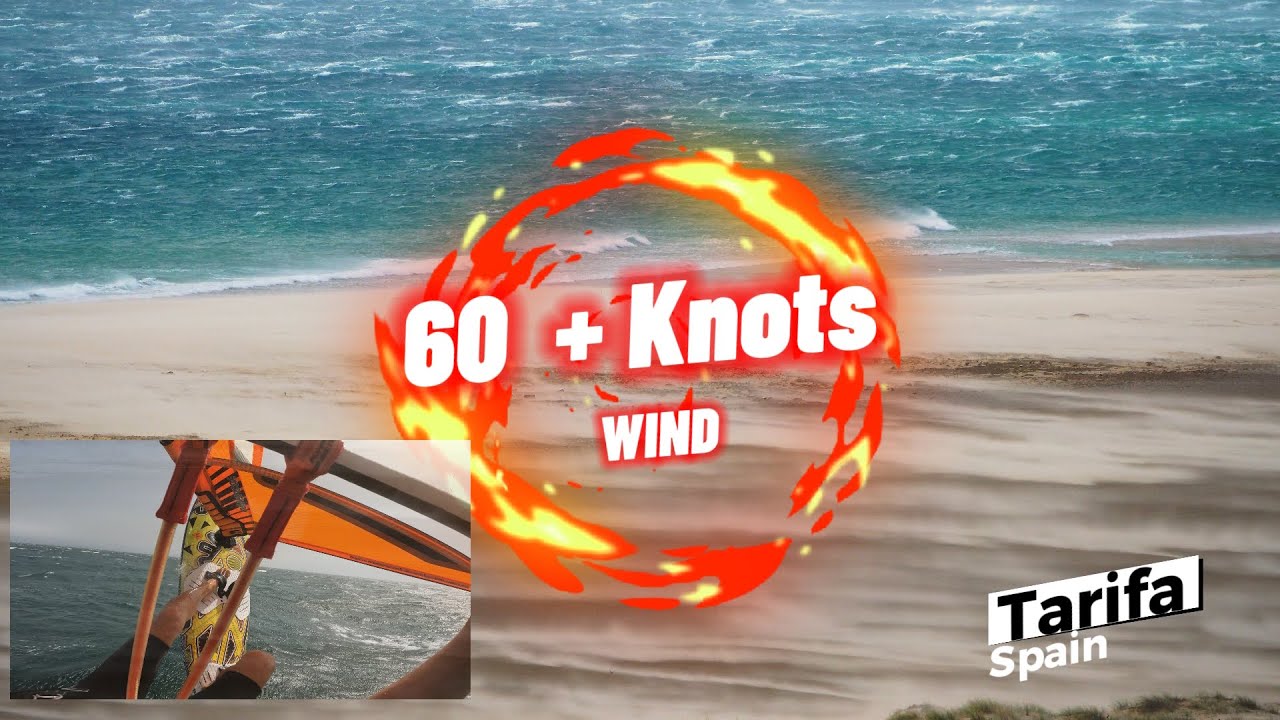 Windsurfing in Strong Wind in Tarifa