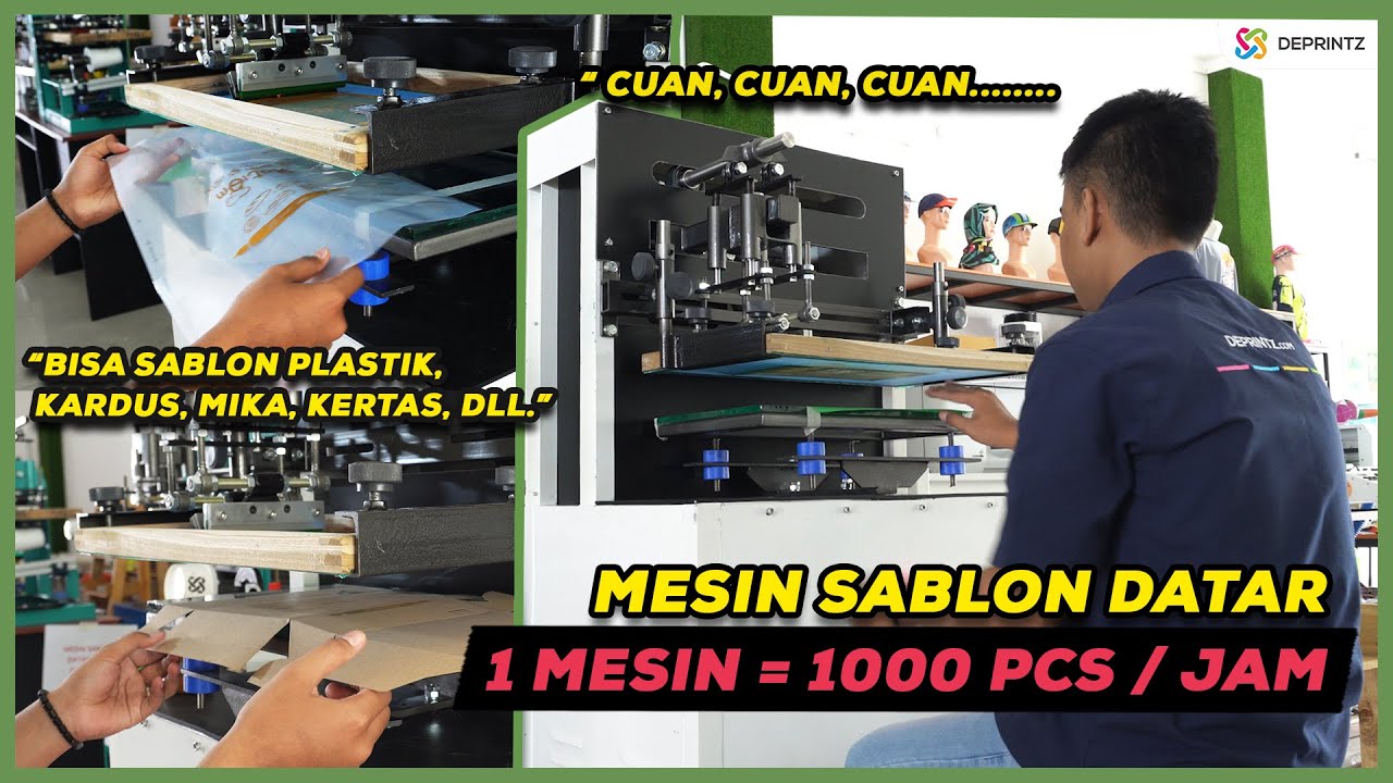 SABLON PLASTIK & KARDUS SUPER CEPAT - MESIN SABLON DATAR SEMI OTOMATIS