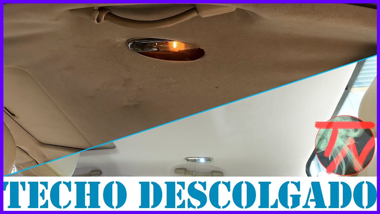 Como reparar el TECHO DESCOLGADO caído del coche ✅ (Cambiar Tela - Tapizar el Techo) 😉