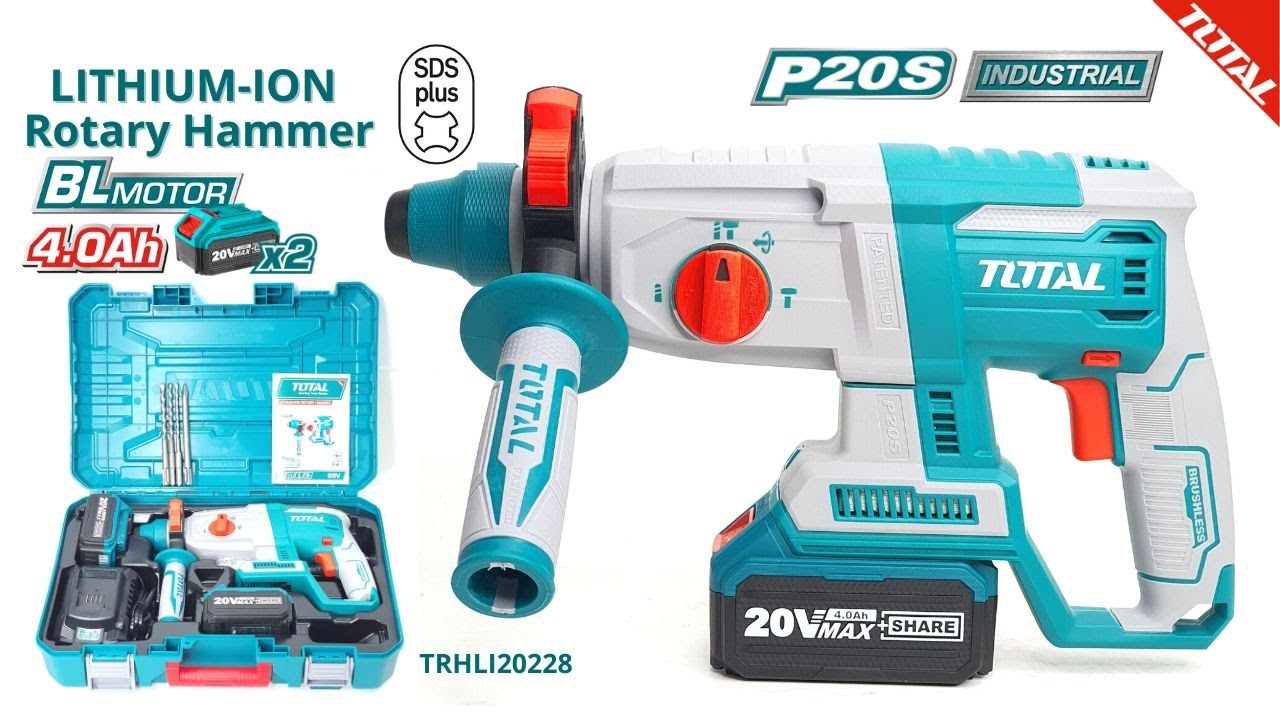 TOTAL Li- ion Cordless Rotary Hammer - TRHLI20228