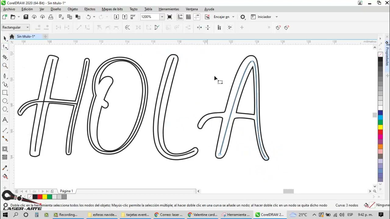 Como hacer letras delineadas en laser