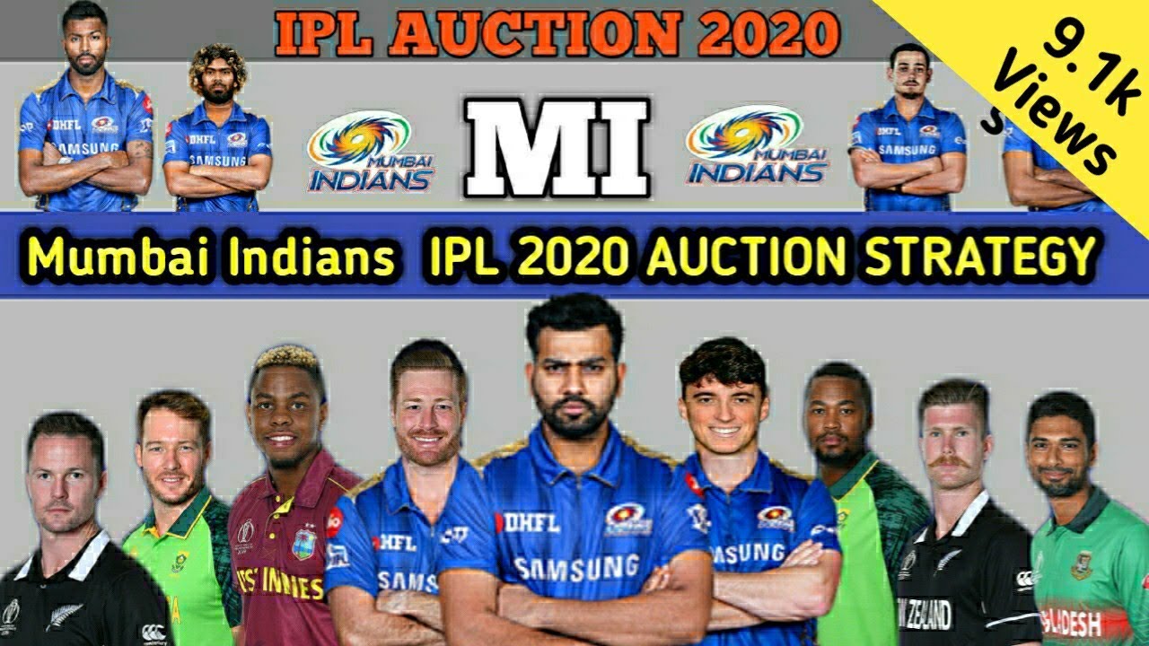IPL 2020 Auction -  Mumbai Indians (MI) Auction strategy  |