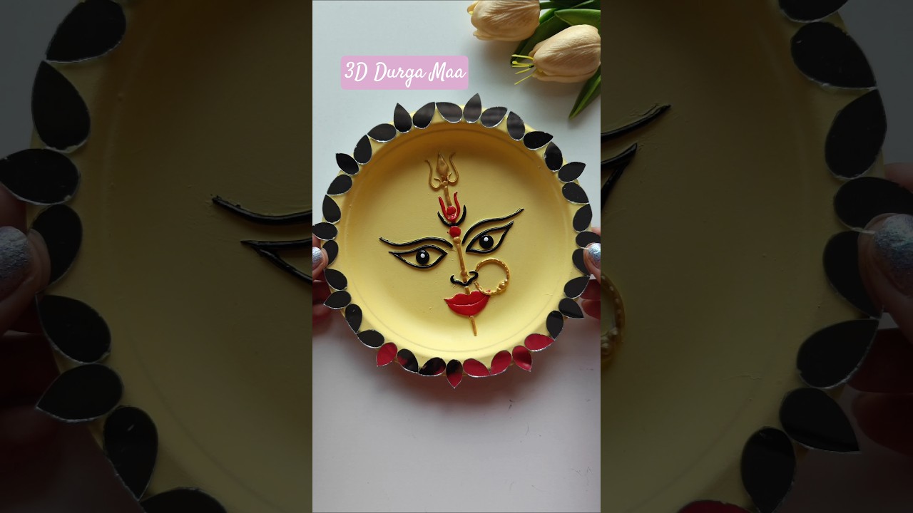 Make Maa Durga Clay Wall Hanging for Navratri! #navratri #maadurga #clayart #navratristatus