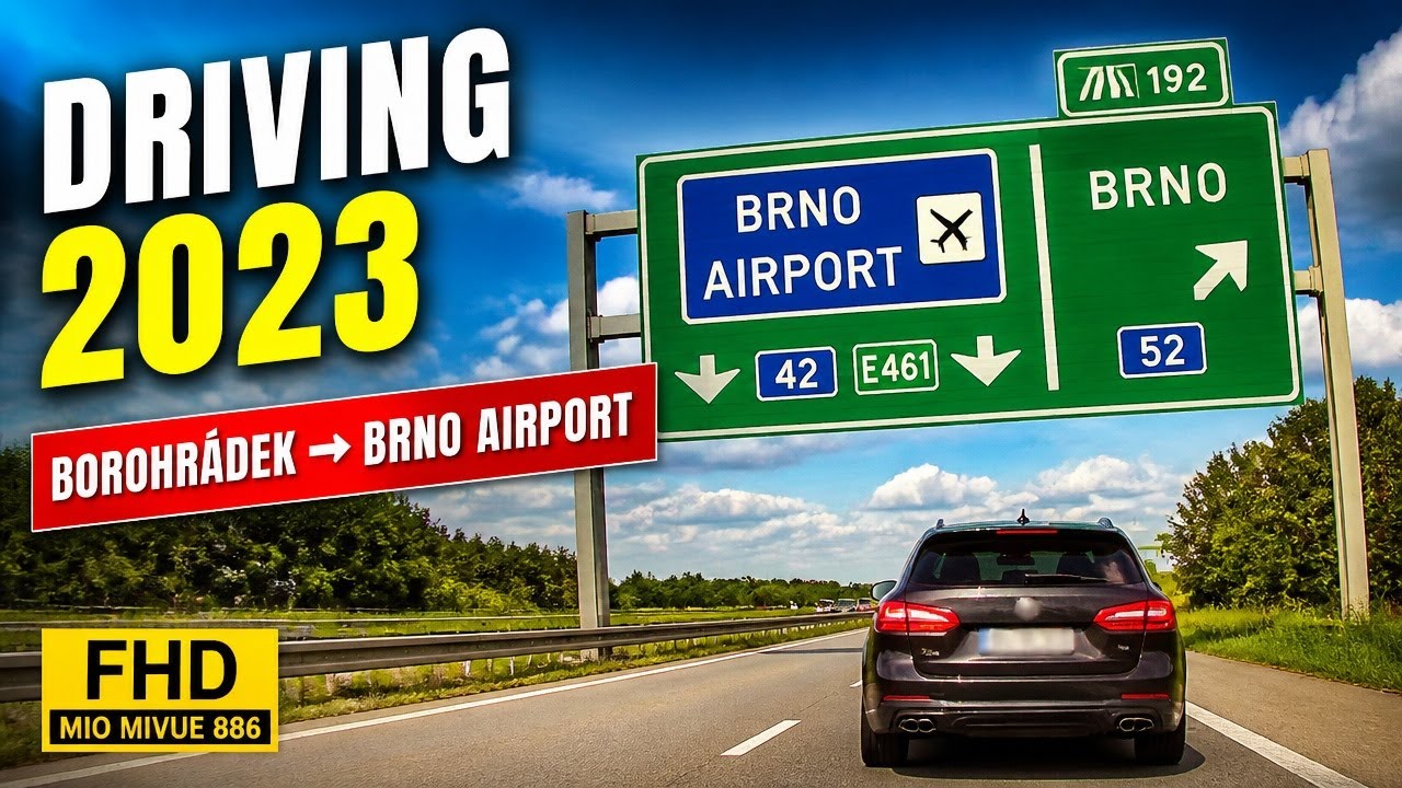 Driving 2023 / CZ / BOROHRÁDEK - BRNO AIRPORT / FHD / MIO Mivue 886