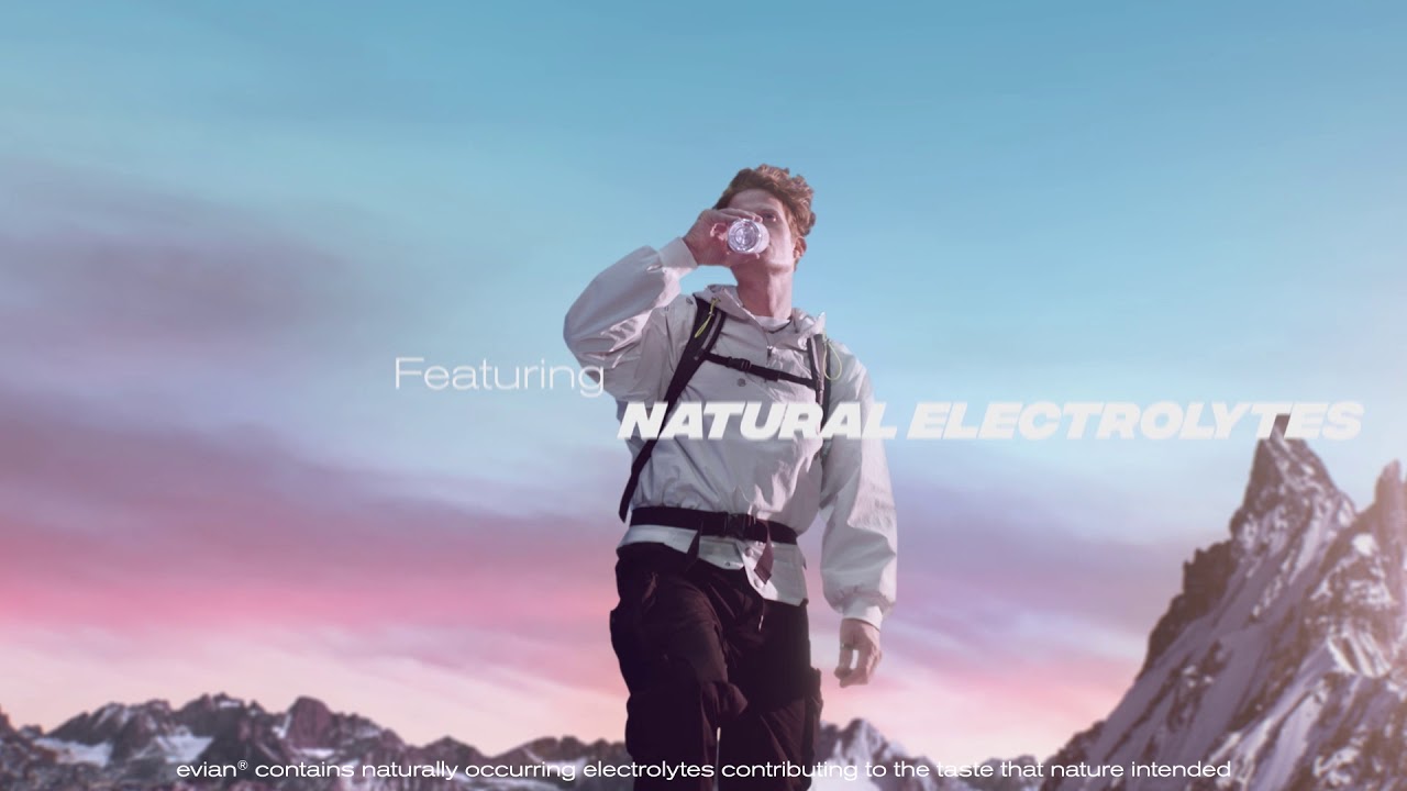 evian water featuring natural electrolytes with Cory Richards (6s)