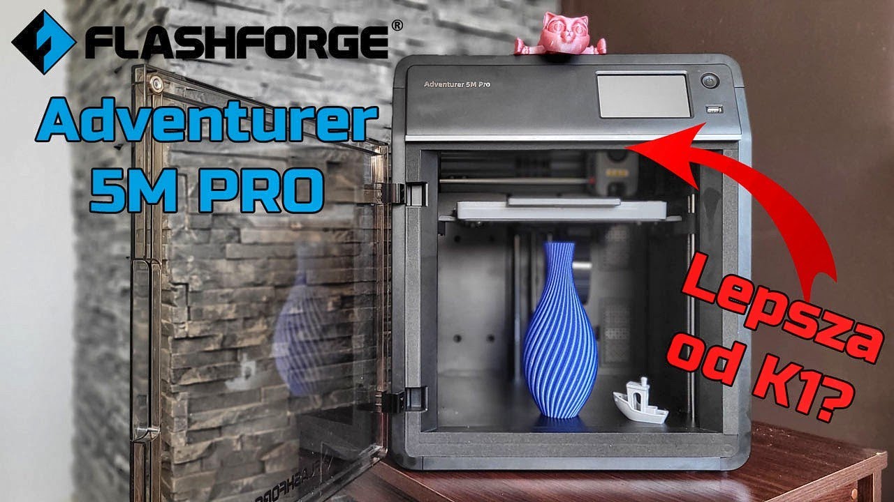 Flashforge Adventurer 5M Pro - Bardzo Szybka, Auto Poziomowanie, Zamknięta Obudowa - Zamiast K1?