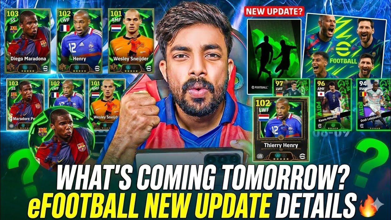 WHATS COMING TOMORROW 🤔 || EFOOTBALL NEW UPDATE COMPLETE DETAILS 😍 || NEW EPIC PACKS & POTW PACK 🔥.