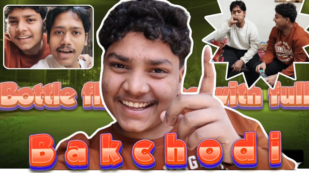 Bottle flip 🫣 game with full Bakchodi 😝😂