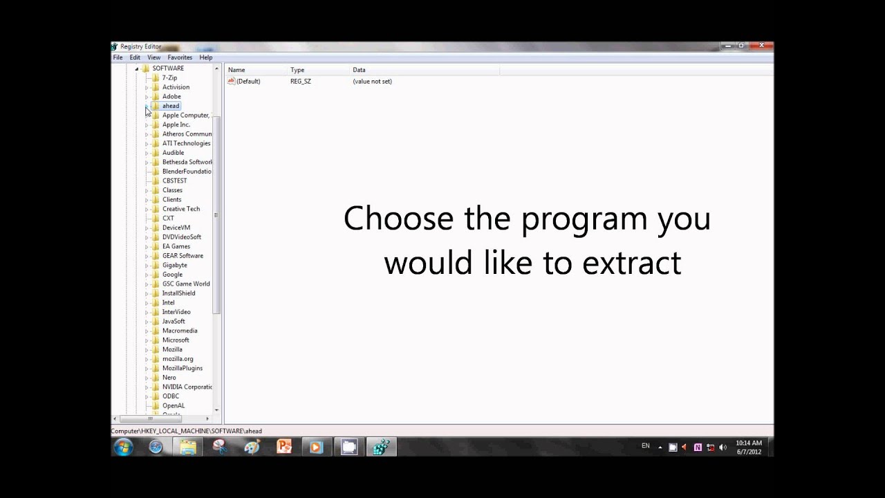 How to extract the system's registry