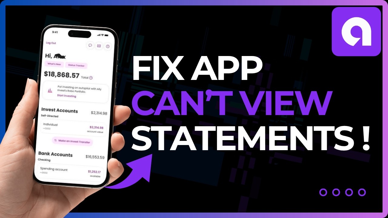 How To Fix Ally Bank Cannot View Statements !