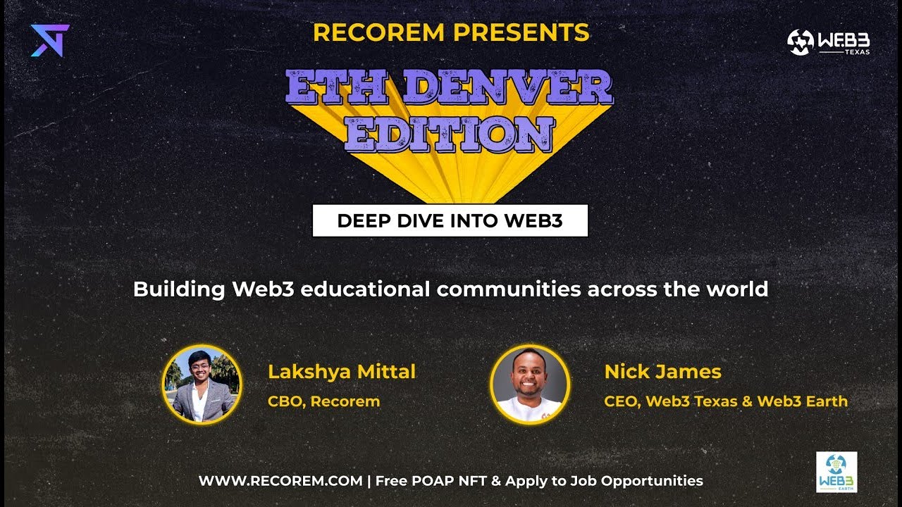 Recorem X Web3Earth: Building Web3 educational communities across the world