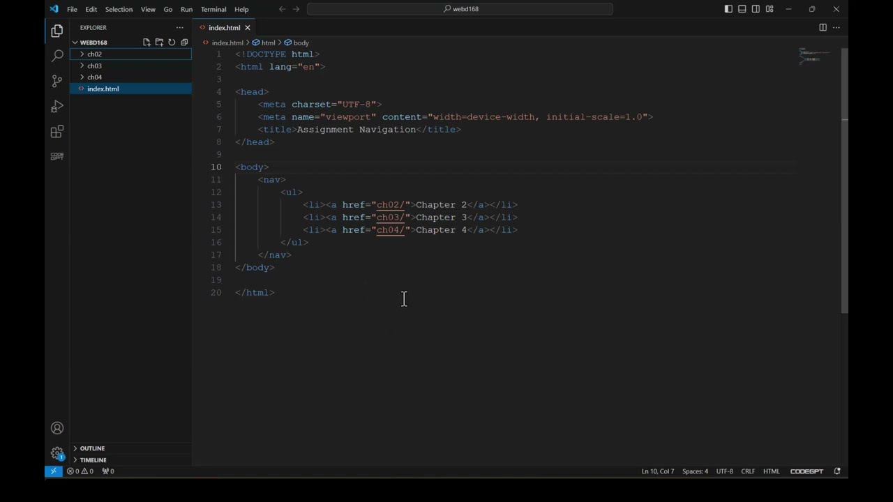 How to create an index file for your repository