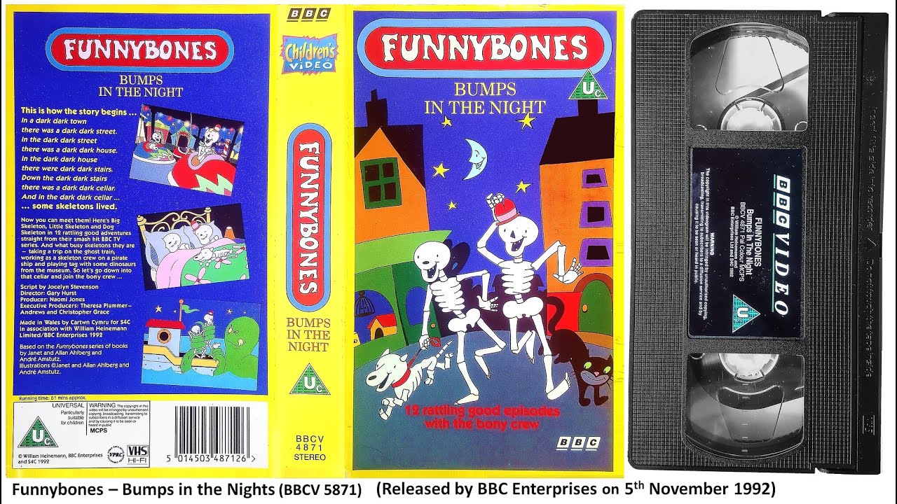 Funnybones - Bumps in the Night (BBCV 4871 - 1992 UK VHS)