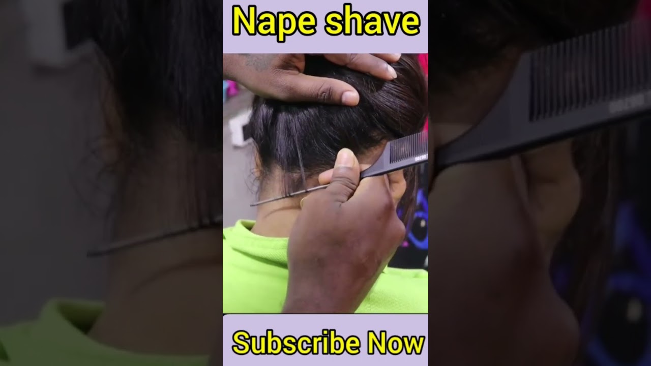 girls nape shaving 🥰