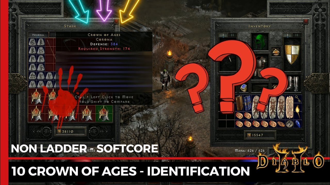 Let's identify 10 Crown of Ages💪😎 What did we get...?! NON LADDER SOFTCORE - Diablo2: Resurrected