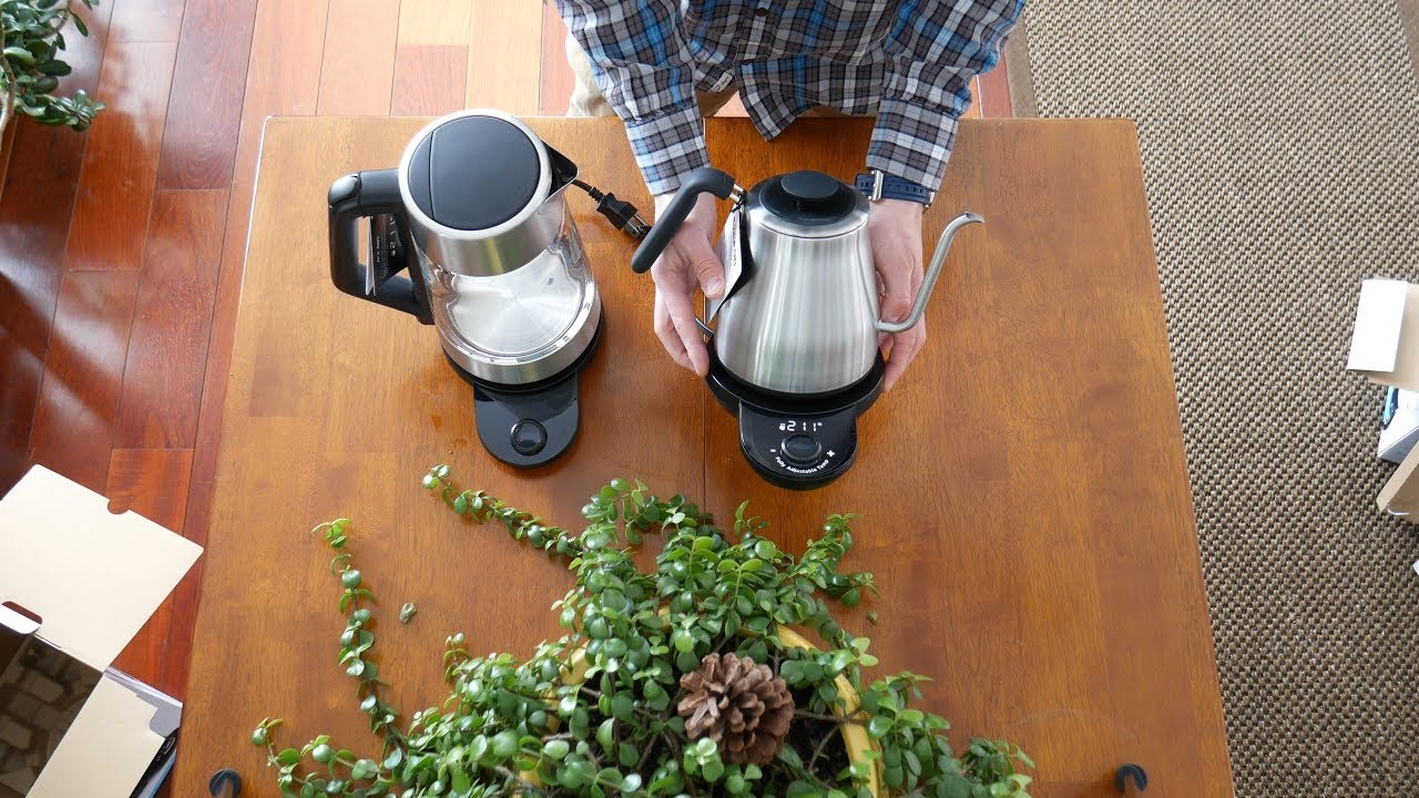 OXO Adjustable Electric Kettle Comparison in 4K - Clarity vs. Gooseneck Pour-Over - No Plastic