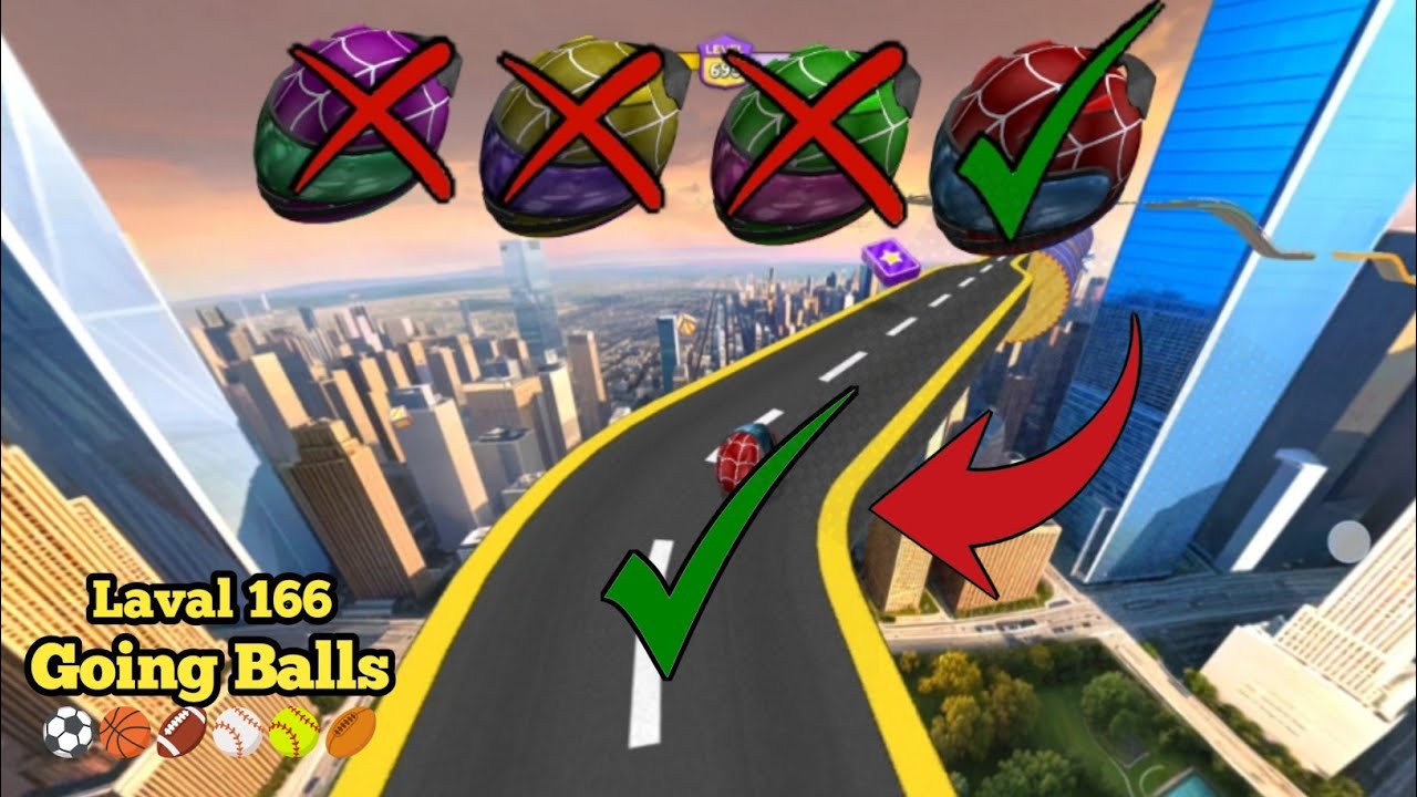 🏈Going Balls ; Super Speed Run Hard Walkthrough | Level 166 || los game || Arbaz Guru Gaming |