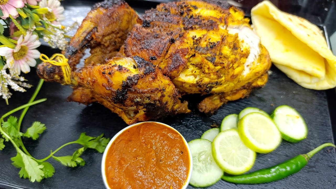 Grilled Chicken At Home Without Oven | Grilled Whole Chicken | NA Kitchen... 