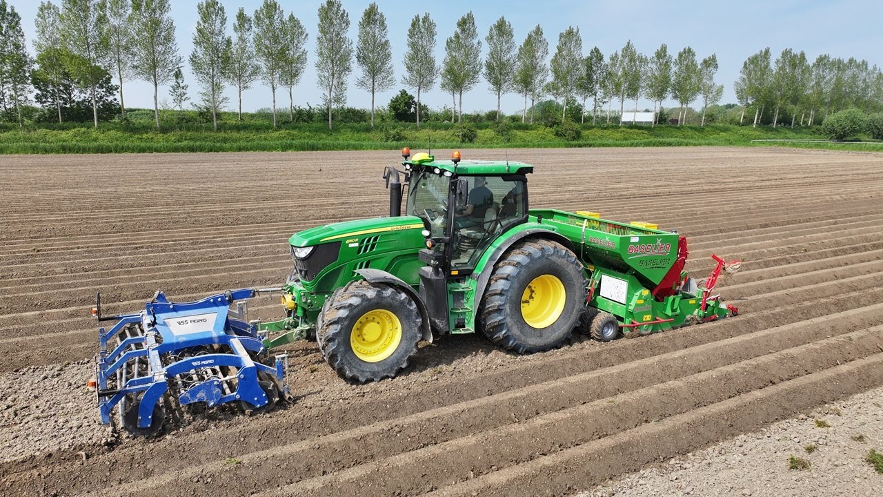 Planting potatoes in one pass | Aardappels poten in 1 werkgang | John Deere 6150R | Baselier | VSS
