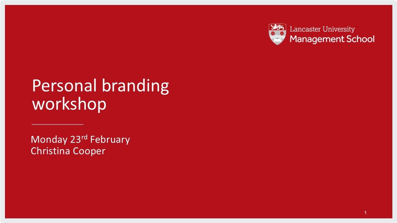 Personal Branding Workshop
