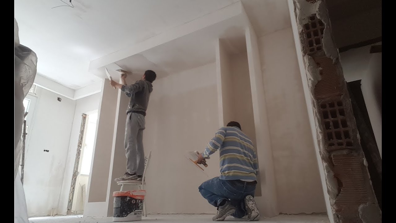 Yatak odası alçıpan işçilik sanatı - Drywall