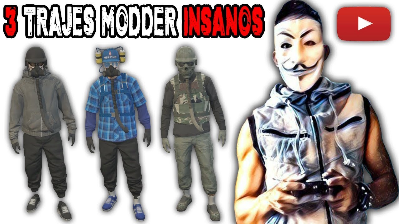GTA V 3 TRAJES MODDER COM APENAS UM GLITCH [SEM MOD MENU TRAJES INSANOS]