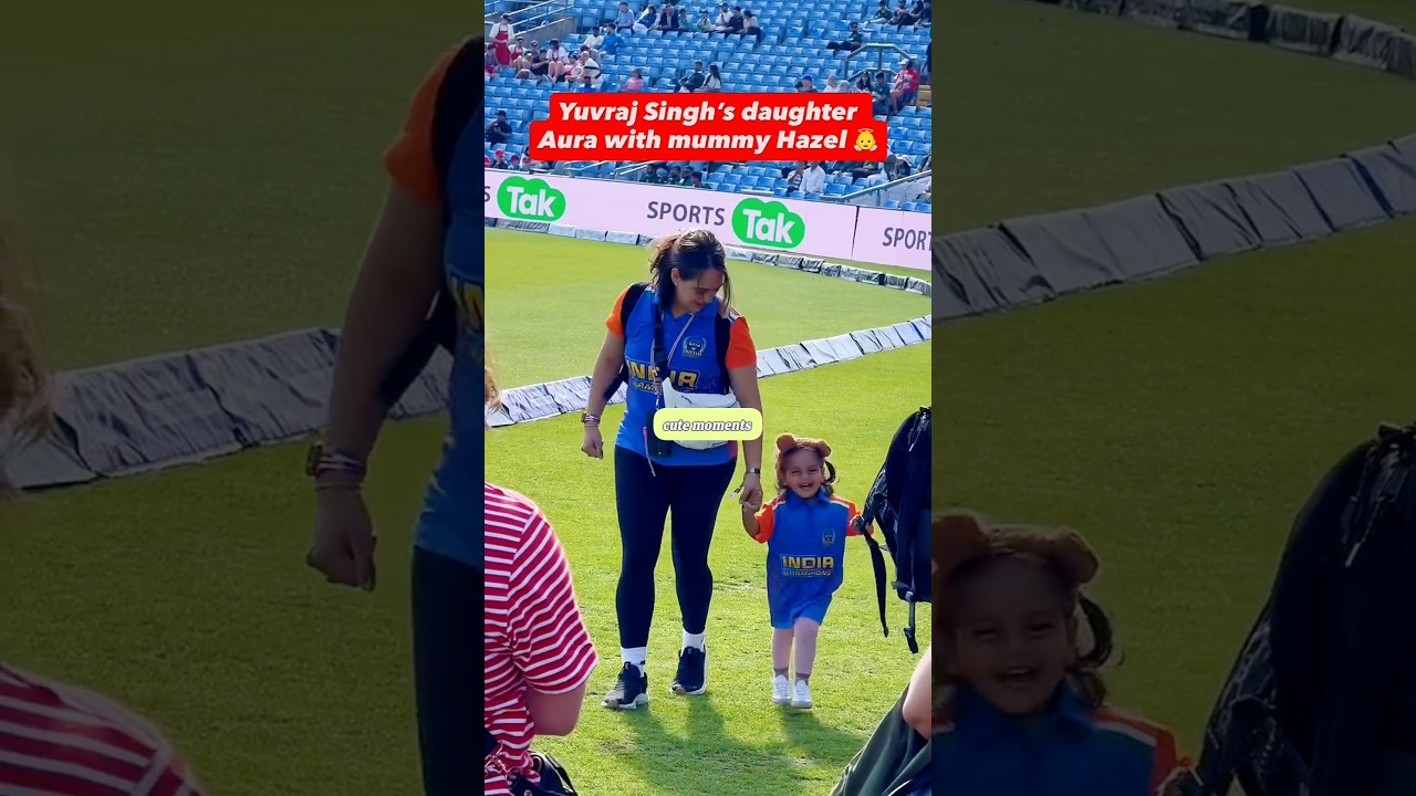 Yuvraj Singh Daughter Aura with mummy hazel...🥰  #shorts #love #cutebaby #yuvrajsingh  #viral